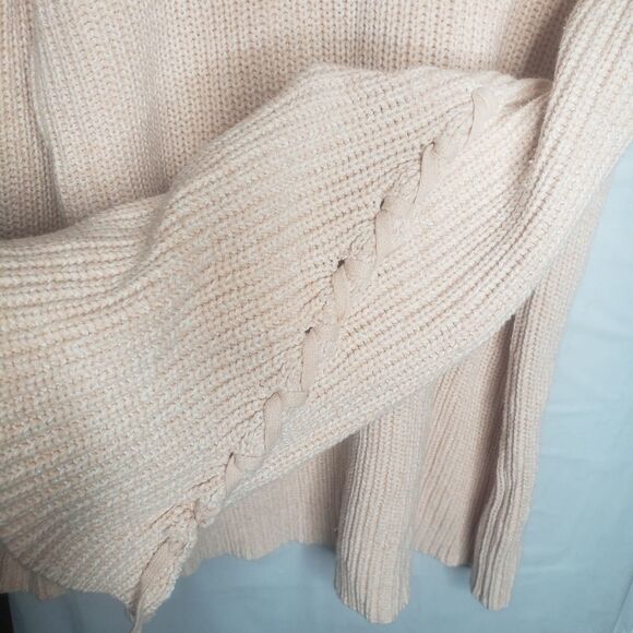 City Chick pink chunky knitted oversize sweater laced up sleeves plus size 20 - Picture 5 of 6